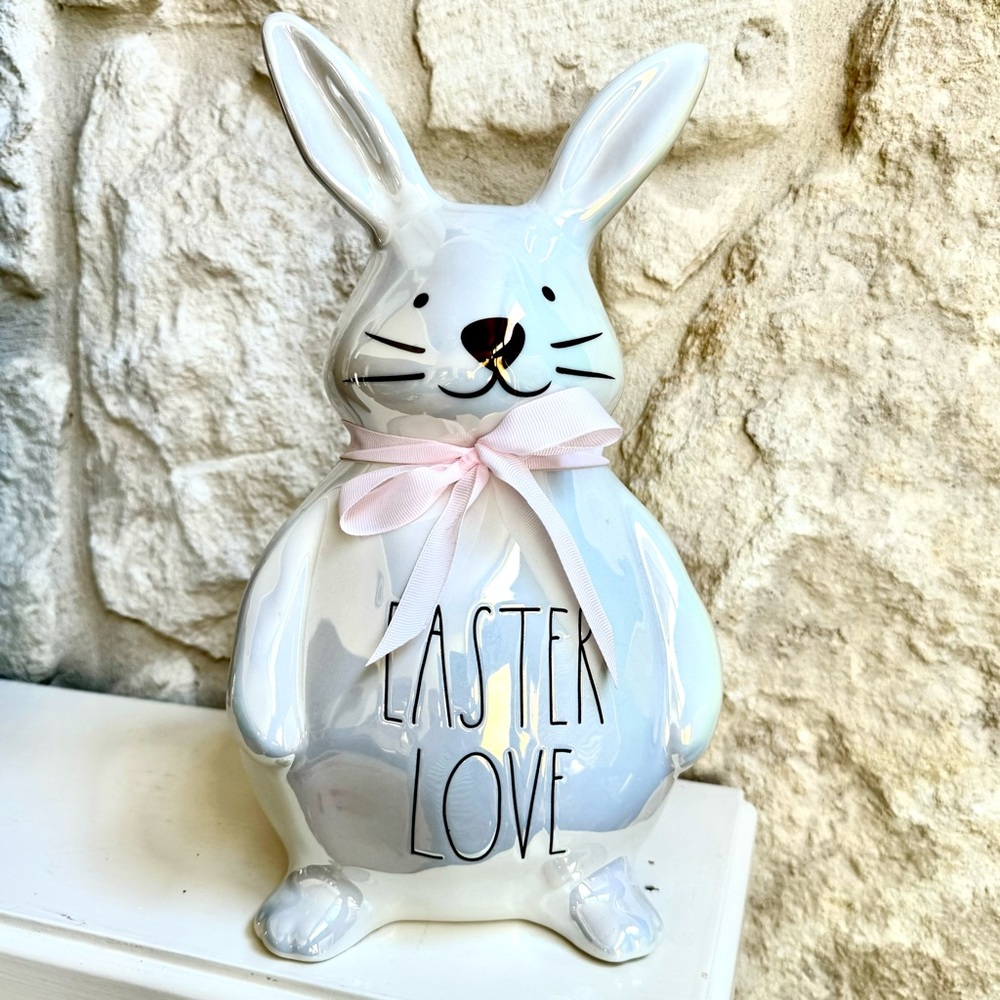 RAE DUNN Iridescent Easter Love Bunny